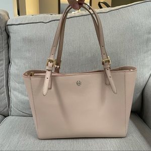 Tory Burch Light Pink Emerson Tote 10x9x5